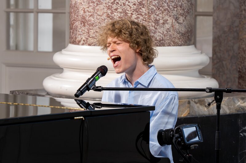 Leander bei seiner Performance – Bild: ZDF/​Andrea Enderlein