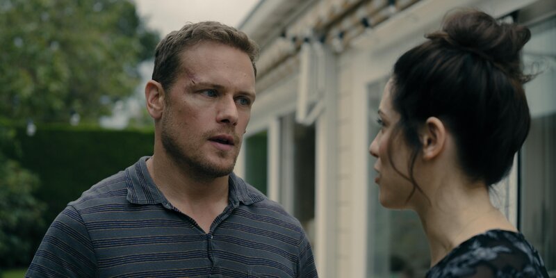 Danny (Sam Heughan) und Becka (Jessica De Gouw) – Bild: RTL /​ Eagle Eye Drama /​ Toon Aerts