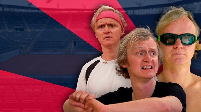 Pierre M. Krause mit den unsportlichsten Momenten der Kurzstrecke. – Bild: SWR