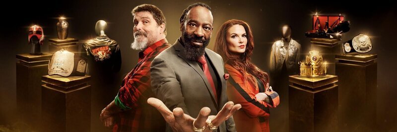 Mick Foley(l.), Booker T, Lita – Bild: 2023 A&E Networks, LLC. Lizenzbild frei