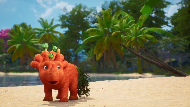 Der Kurzurlaub von Ginger und den Erbs-Rexen bietet einige Überraschungen. – Bild: ZDF und Cheeky Little Media