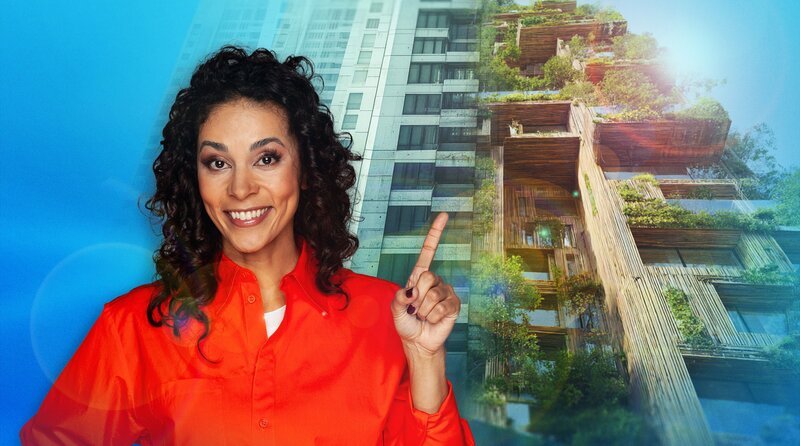 Wohnen muss bezahlbar bleiben und darf kein Stressfaktor werden. Doch steigende Mieten, schwankende Nebenkosten und extremes Wetter wie Hitze oder Starkregen fordern unseren Alltag heraus. Wie schaffen wir es, dass Wohnen in Deutschland sicher, bezahlbar und gleichzeitig klimafreundlich bleibt? – Florence Randrianarisoa moderiert die Sendung. – Bild: WDR/​Tilman Schenk/​KI