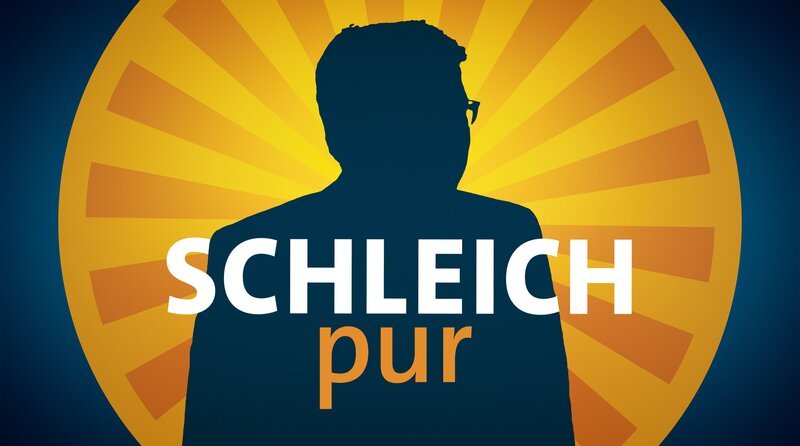 Key Visual/​Cover Sendereihenbild mit Typo zu „Schleich pur“. Helmut Schleich in der Münchner Kultkneipe „Rheinpfalz“ live vor Publikum: Pointiert, schnell und direkt bringt er unbequeme Wahrheiten ans Licht. – Bild: BR/​CMP Creative Media Production GmbH