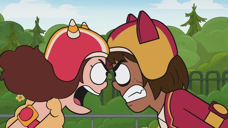 Ziegen und Wölfe passen einfach nicht zusammen. Gigi und Ren geraten aneinander. – Bild: KiKA /​ Daily Madness Limited /​ Miam! Animation /​ Thuristar /​ VRT-Ketnet