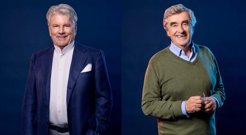 Hans Peter Haselsteiner, Michael Grabner (r.). – Bild: PULS 4/​Gerry Frank