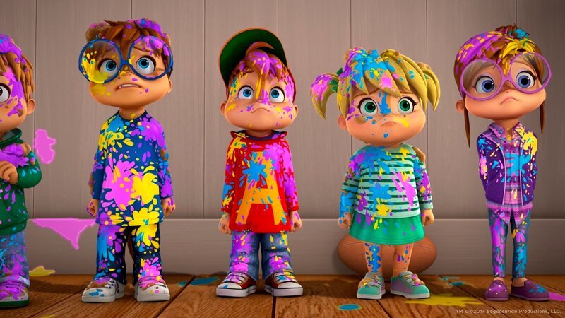 L-R: Theodore, Simon, Alvin, Eleanor und Jeanette – Bild: TM & © 2015 Bagdasarian Productions,LLC, All rights reserved