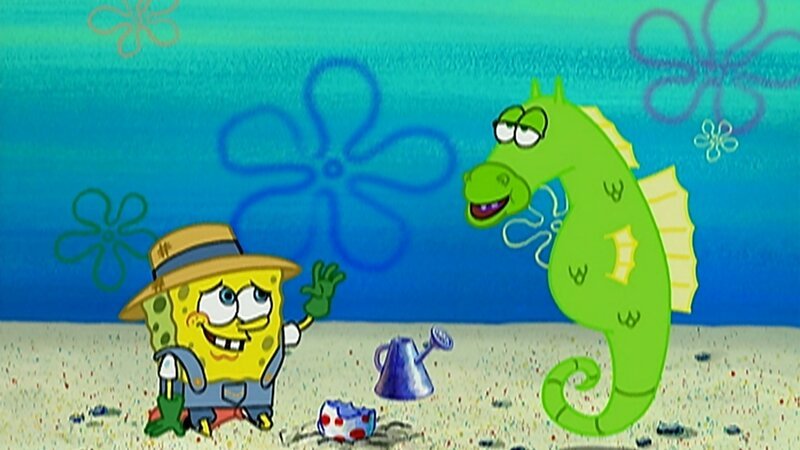 L-R: SpongeBob, Mystery the Seahorse – Bild: ViacomCBS