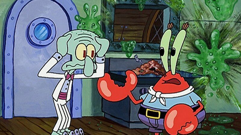 L-R: Squidward, Mr. Krabs – Bild: ViacomCBS