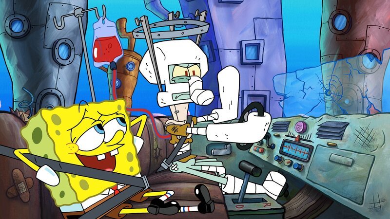 v.li.: SpongeBob, Squidward – Bild: Paramount