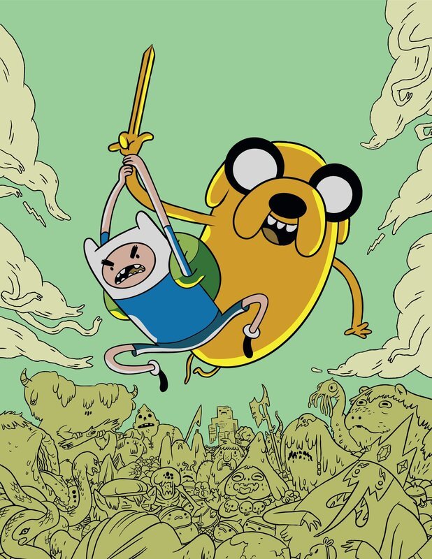 L-R: Finn (Jeremy Shada), Jake (John DiMaggio) – Bild: Turner /​ Adventure Time and all related characters and elements are trademark of and Turner Broadcasting System. A Time Warner Company. All Rights Reserved.
