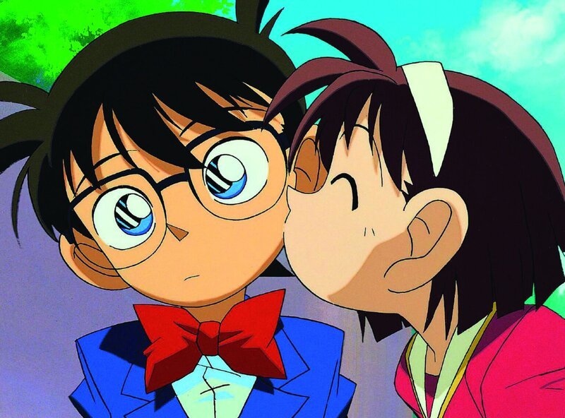 Weil Ayumi (r.) oft in Gefahr gerät und Conan (l.) sie aber immer wieder rettet, ist sie in ihren Helden verliebt … – Bild: Gosho Aoyama /​ Shogakukan, YTV, TMS