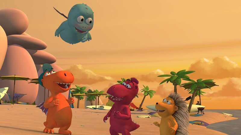 Wer hätte das gedacht – Baby Klaue kann fliegen wie ein großer Drache. – Bild: ZDF/​Caligari