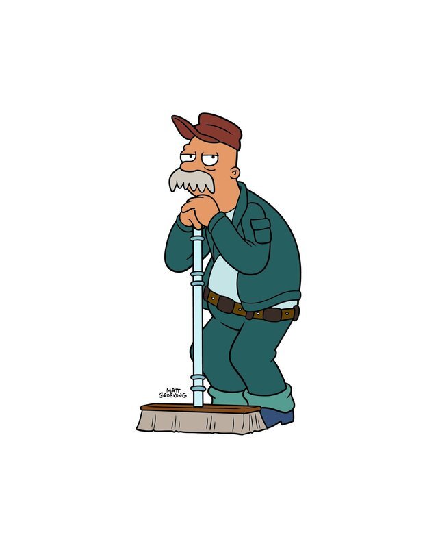 Planet-Express-Hausmeister Scruffy – Bild: 2010 Twentieth Century Fox Film Corporation. All rights reserved. Lizenzbild frei