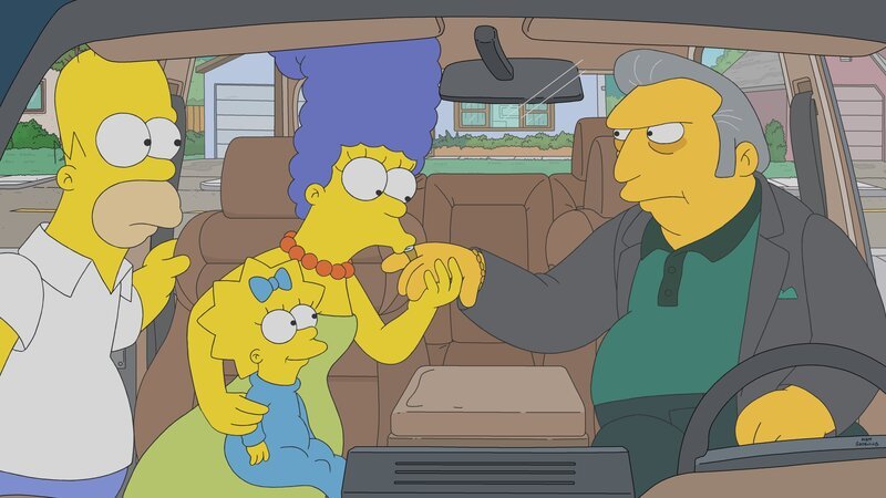 (v.l.n.r.) Homer; Maggie; Marge; Fat Tony – Bild: 20th Television