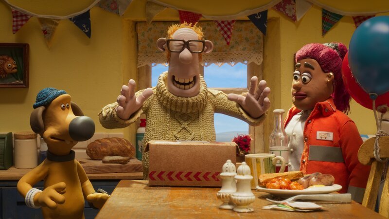 Zum Geburtstag seines Herrchens hat sich Bitzer eine besondere Überraschung ausgedacht. – Bild: WDR/​BBC/​Animation Ltd.