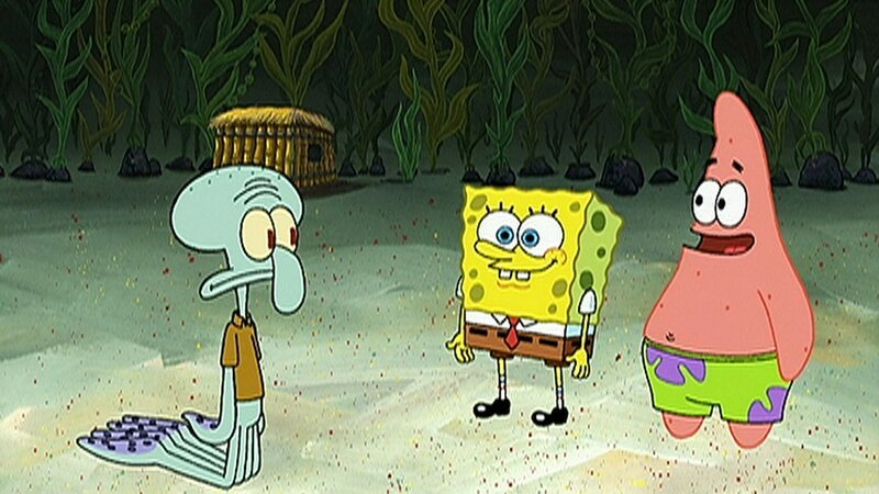 L-R: Squidward, SpongeBob, Patrick – Bild: ViacomCBS