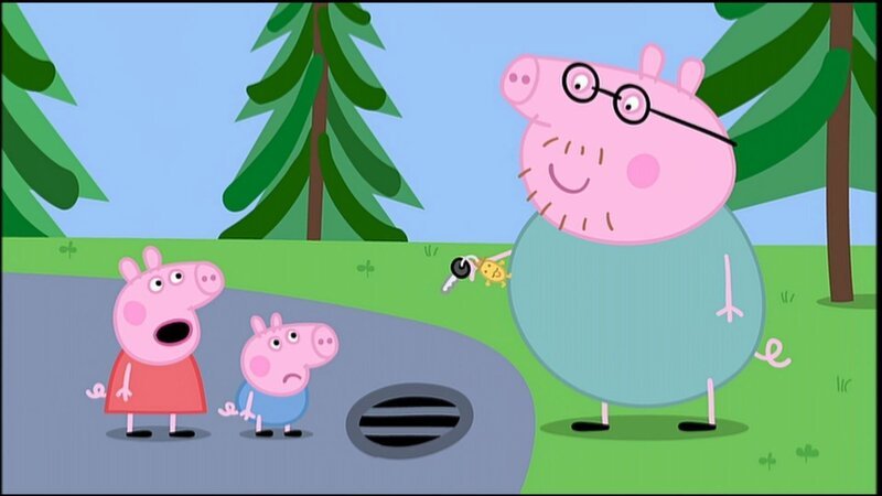 v.li.: Peppa Pig, George Pig, Daddy Pig – Bild: PLURIMEDIA (Astley Baker Davies /​ Rubber Duck /​ Entertainment /​ Eone)