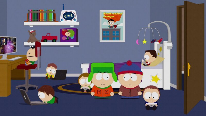 Ike (l.), Kyle (m.), Stan (3.v.r.) – Bild: Comedy Central