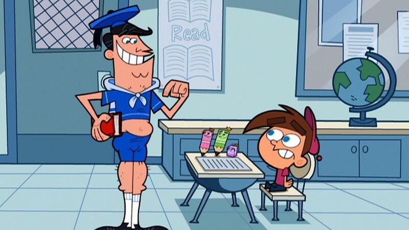 L-R: Mr. Turner, Wanda, Cosmo, Poof, Timmy – Bild: Paramount