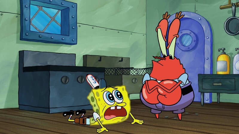 L-R: SpongeBob, Mr. Krabs – Bild: ViacomCBS