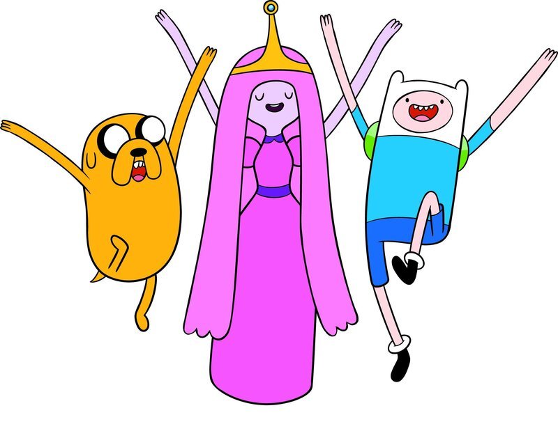 L-R: Finn (Jeremy Shada), Princess Bubblegum (Hynden Walch), Jake (John DiMaggio) – Bild: Turner /​ TM & CARTOON NETWORK. A TIME WARNER COMPANY. ALL RIGHTS RESERVED.