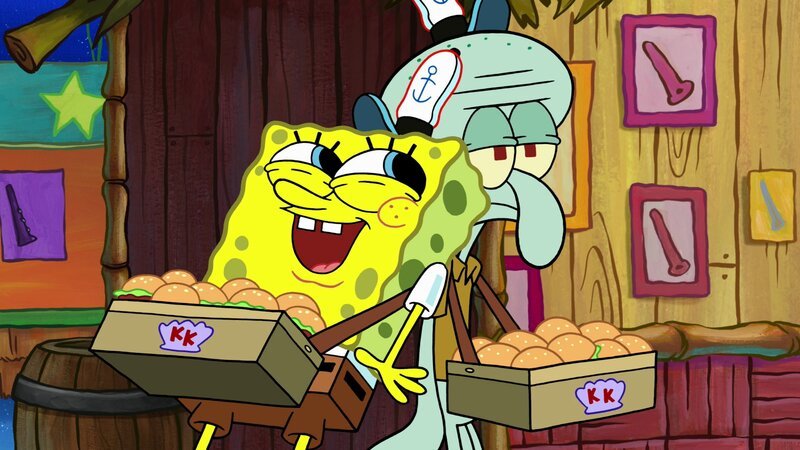 L-R: SpongeBob, Squidward – Bild: Paramount
