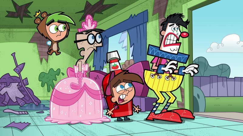 L-R: Cosmo, Mr. Crocker, Timmy, Mr. Turner – Bild: Paramount