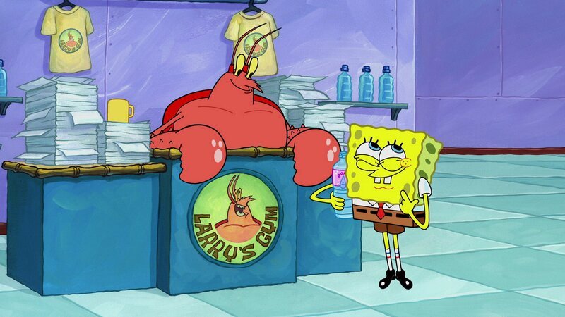 L-R: Larry, SpongeBob – Bild: ViacomCBS
