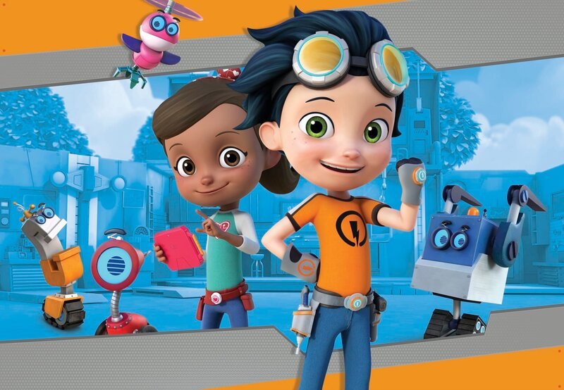 L-R: Crush, Ray, Whirly, Ruby Ramirez, Rusty Rivets and Jack. – Bild: Nickelodeon