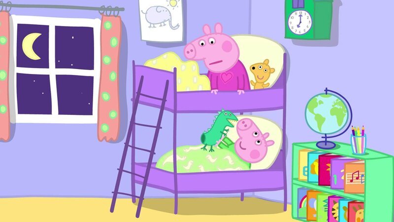 v.li.: Peppa Pig, Mr. Dinosaur, George Pig, Teddy – Bild: TVNOW