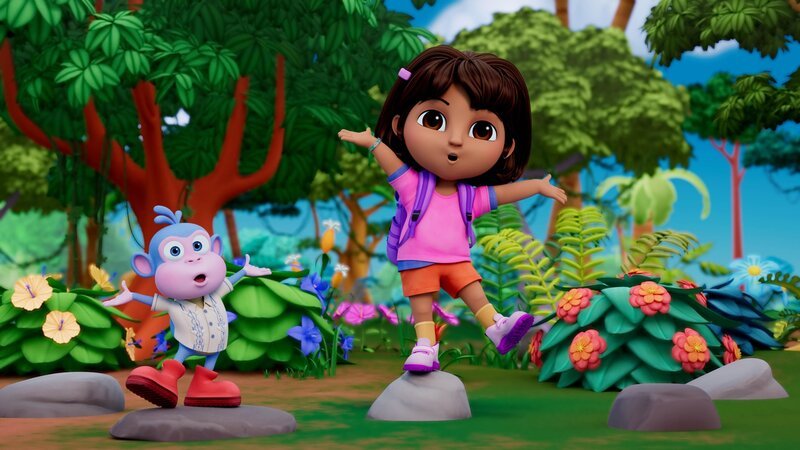 Dora und Boots babysitten wilde Krokodile. – Bild: SUPER RTL