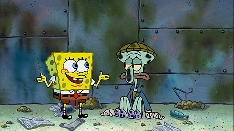 L-R: SpongeBob, Squidward – Bild: ViacomCBS