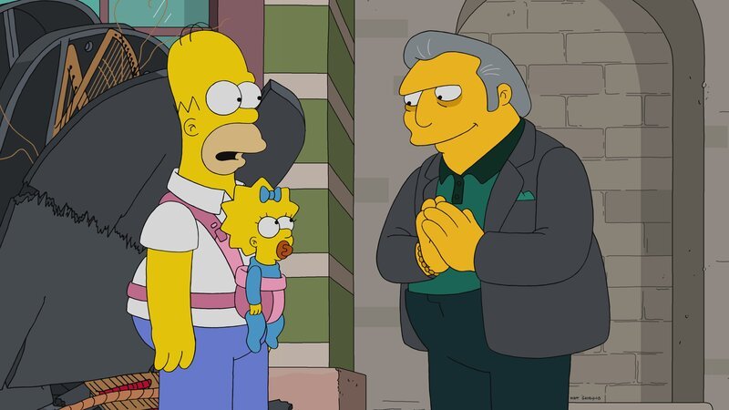 (v.l.n.r.) Homer; Maggie; Fat Tony – Bild: 20th Television