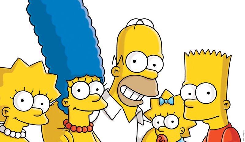 (28. Staffel) – Die Simpsons sind eine nicht alltägliche Familie: Maggie (2.v.r.), Marge (2.v.l.), Lisa (l.), Homer (M.) und Bart (r.) … – Bild: Fox and its related entities.