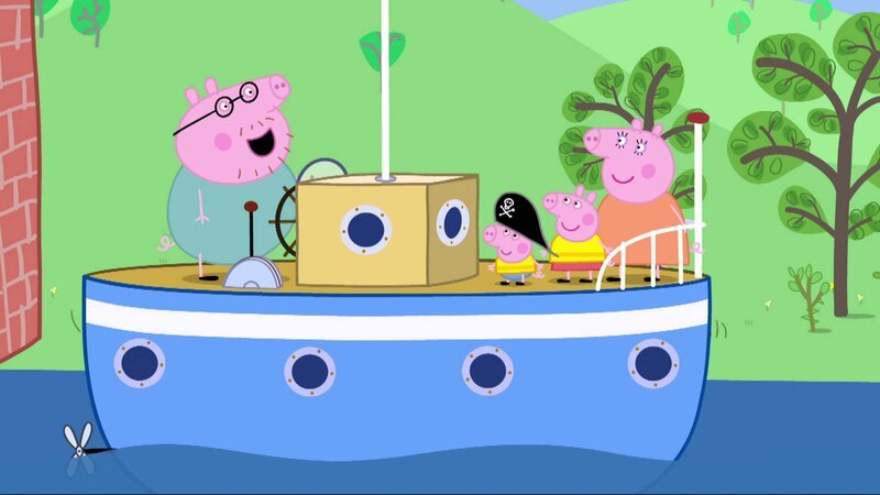 L-R: Daddy Pig, George Pig, Peppa Pig, Mummy Pig – Bild: Paramount