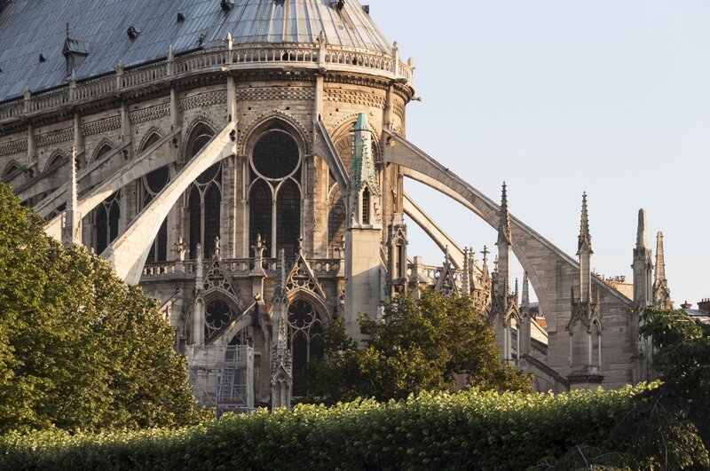 Frankreich, Paris, Kathedrale Notre Dame, Apsis mit Strebepfeilern – Bild: Credit: John Elk III /​ Alamy Stock Photo/​John Elk III /​ Alamy Stock Photo/​John Elk III /​ Alamy Stock Photo