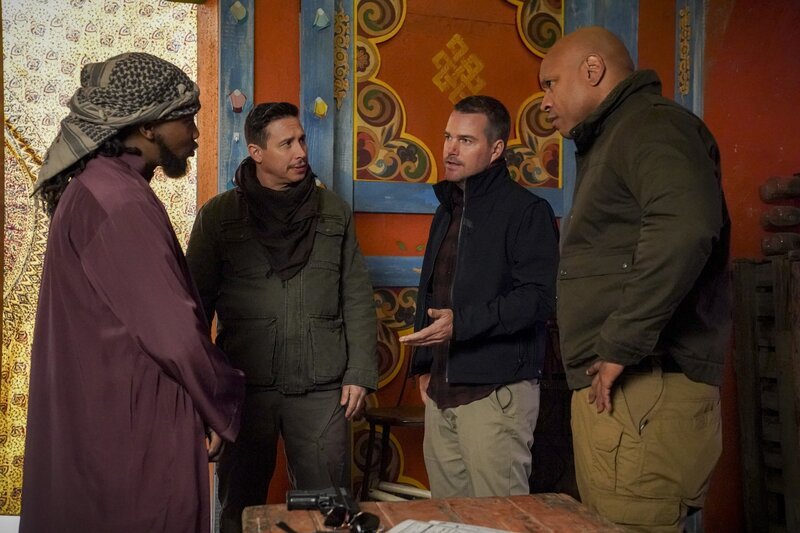 (v.l.n.r.) Kadri Kashan Khan (Kiari „Offset“ Cephus); Vostanik Sabatino (Erik Palladino); G. Callen (Chris O’Donnell); Sam Hanna (LL Cool J) – Bild: CBS Broadcasting, Inc.