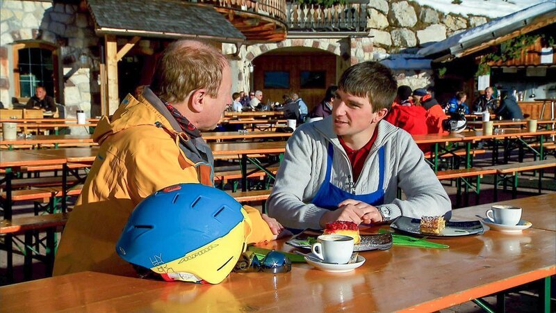 Harry Prünster und Mark Eisath, Mayrl Alm. – Bild: ORF III