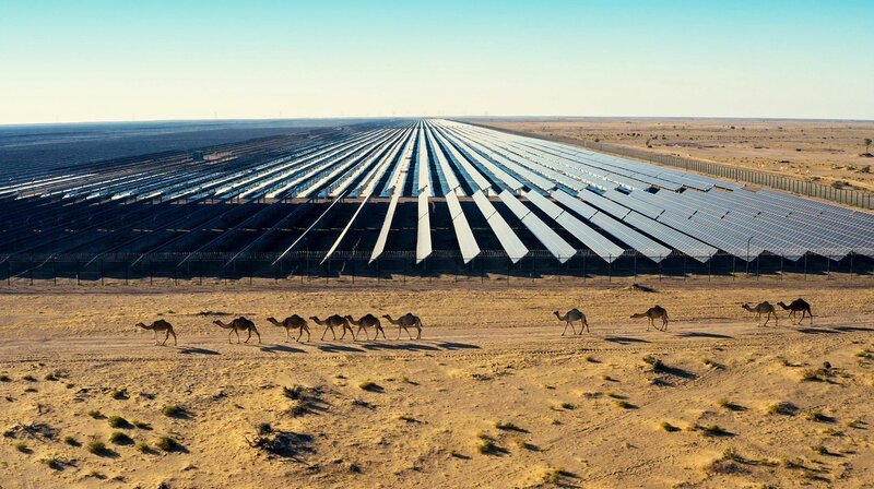 Das Sultanat setzt verstärkt auf erneuerbare Energien und den Bau von Solaranlagen. – Bild: phoenix /​ ZDF /​ Skyworks