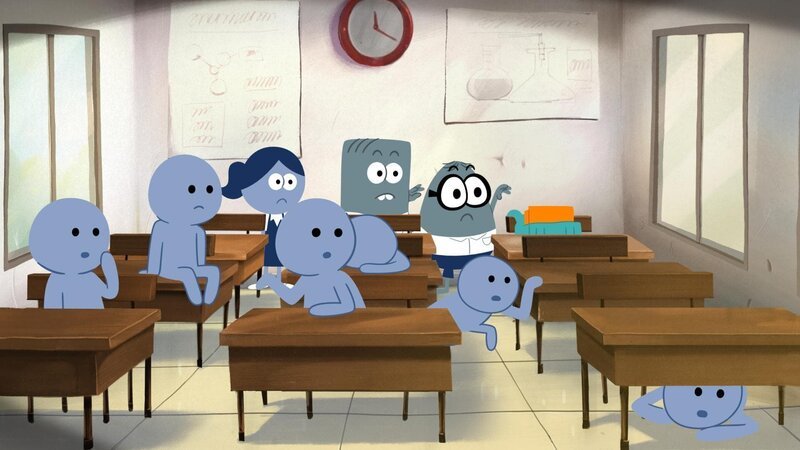 Hinter: Skinny Doc (3.v.r.), Specs Doc (2.v.r.), Lamput (r.) – Bild: TM & Cartoon Network