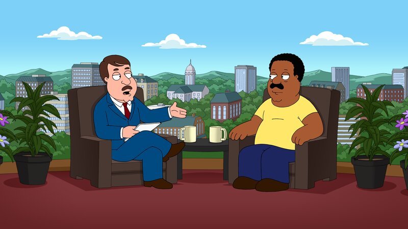 Tom Tucker (l.); Cleveland Brown (r.) – Bild: Fox