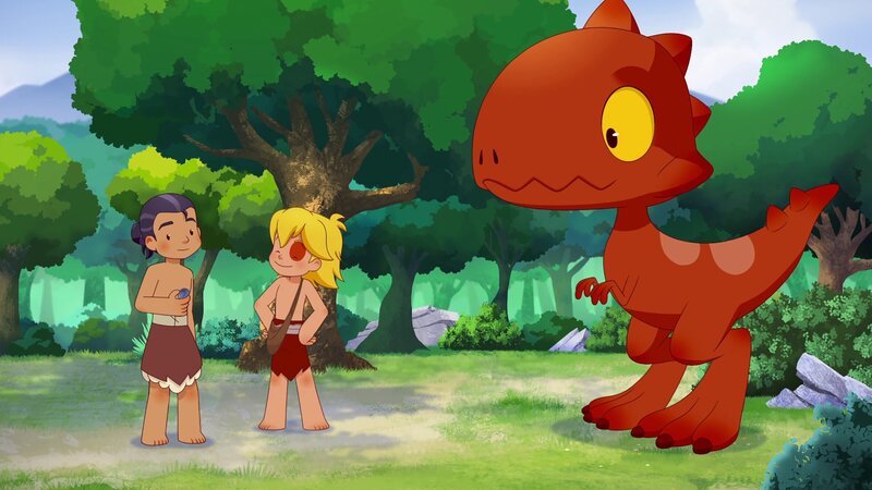 Tib freut sich, weil er glaubt, in Kev einen neuen Freund gefunden zu haben. Auch Tumtum scheint ihn zu mögen. – Bild: KiKA/​hr/​TF1/​GO-N Productions