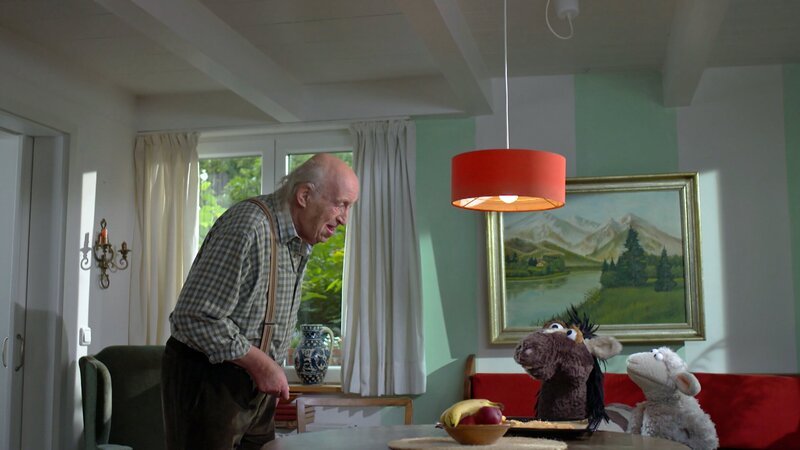 Pferd und Wolle besuchen Herr Wöllke – Bild: NDR/​Sesame Workshop