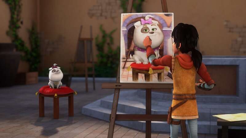 Leo malt Biancas Hund Maria Lucrezia. – Bild: hr/​2020 Grupo Alcuni