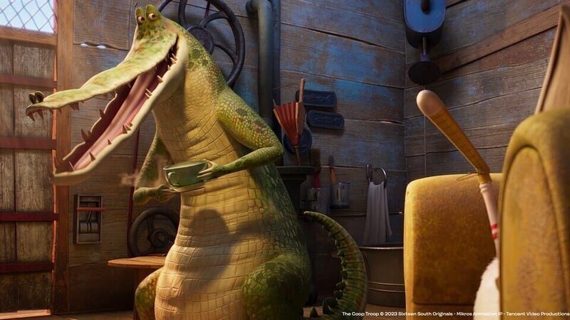 Cornelius kümmert sich rührend um die kranke Maggie und macht ihr einen Tee. – Bild: KiKA/​2022 Sixteen South/​Mikros Animation IP/​Tencent