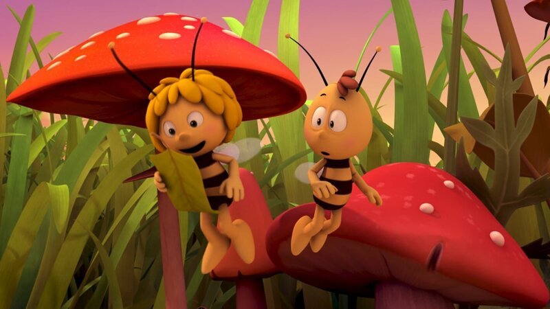 Mit einer Schatzkarte findet Maja ihre Wintervorräte wieder. – Bild: ZDF/​Studio100 Animation