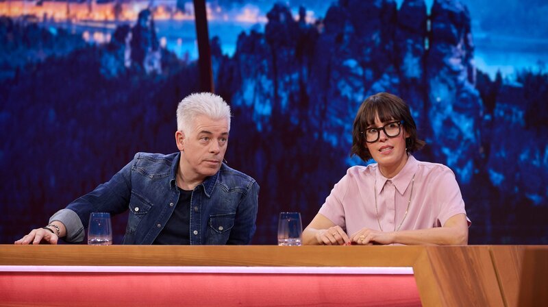 Michael Mittermeier und Eva Karl Faltermeier. – Bild: BR/​Martina Bogdahn