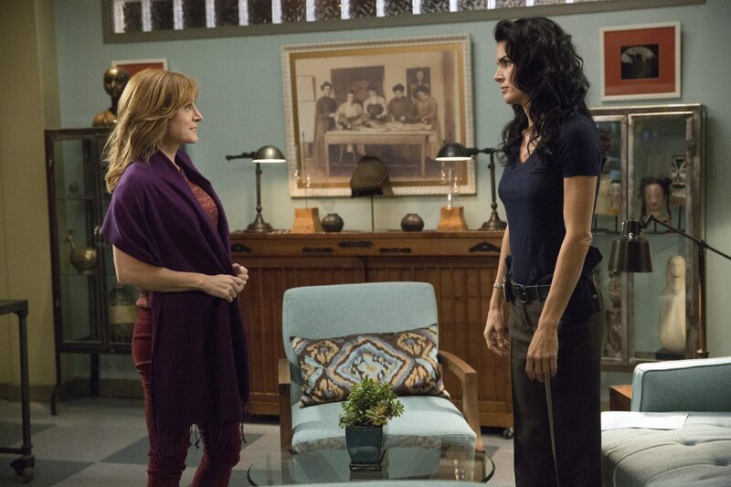 Maura Isles (Sasha Alexander) und Jane Rizzoli (Angie Harmon) – Bild: RTL /​ Warner Bros. /​ Im Käfig