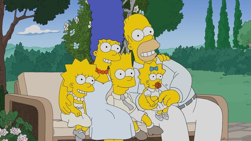 (v.l.n.r.) Lisa; Marge; Bart; Maggie; Homer – Bild: 20th Television