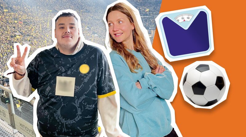 Wegen einer Stoffwechselstörung ist TikTok-Star Amin extrem übergewichtig. Mit Reporterin Jana (r). – Bild: WDR/​tvision/​Ahmed Amin Belhadj